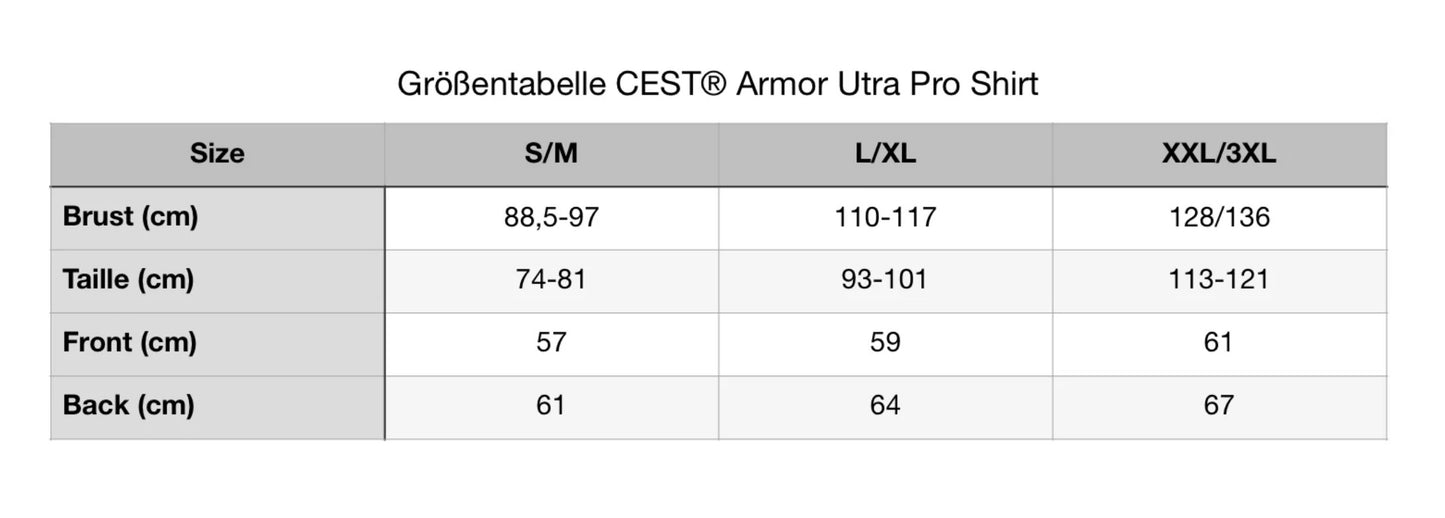 CEST® Armor Ultra Pro Shirt ballistisches Unterhemd Stichschutz & Schnittschutz